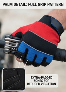 Guantes de Seguridad Industriales Resistentes, Reforzados con Amara, Resistentes a la Abrasión, de Cuero Sintético, Protección para Manos, Trabajo Mecánico - Product Image 4