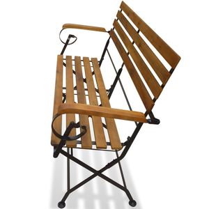 44.1 \ "panca da Patio pieghevole in legno massello di Acacia - Product Image 3