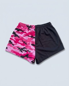 Shorts de rugby de secado rápido de dos tonos, diseño personalizado, transpirables, sublimados, 100% poliéster, color rosa, estilo australiano, con bolsillos. - Product Image 2