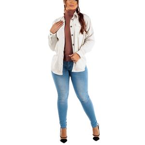 Mejor Precio: Jeans de Mezclilla Elásticos de Cintura Alta, Corte Recto y Ajustado para Mujeres de Tallas Grandes, Sexy y Casuales, 100% de Alta Calidad - Product Image 2