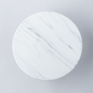 Support à gâteau rond en marbre blanc naturel, plateau de présentation de desserts, support de service de luxe pour mariage, fête, boulangerie, cuisine - Product Image 3
