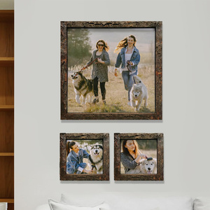 Tự Nhiên Handmade Gỗ Khung Ảnh Phong Cách Mộc Mạc Với Bất Vỏ Cây Thủy Tinh Hình Ảnh Khung Xoài Gỗ Hiển Thị Cho Wall Mount Hoặc Bàn - Product Image 2