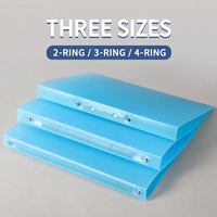 Classeur A4 robuste personnalisé avec logo, 2, 3 ou 4 anneaux, en PP durable, avec anneaux métalliques sécurisés pour fournitures scolaires et de bureau