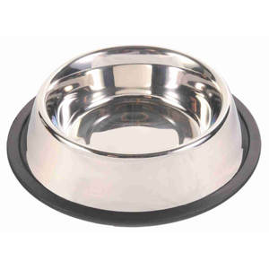 0.9 L Stainless Steel Pet Feeder with <b>Rubber</b> <b>Ring</b> 17 cm Diameter - Product Image 1