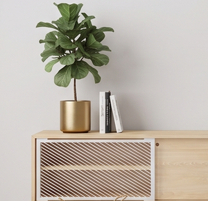 Florero de Metal de Diseño Moderno con Acabado Dorado, Perfecto para Accesorios Decorativos de Mesa Elegantes y con Estilo para el Hogar - Product Image 4
