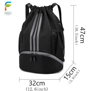 Customized Promotional Soft Travel <b>Backpack</b> Waterproof Polyester with Custom <b>Drawstring</b> Bag and Logo Straps Casual Sports Bag - Product Image 2