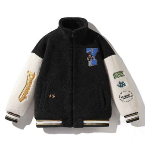 Wholesale OEM New Arrival Latest Custom Wool & Leather Cool Style Fleece Winter Varsity <b>Jackets</b> <b>Baseball</b> Bomber Letterman <b>Jacket</b> - Product Image 2