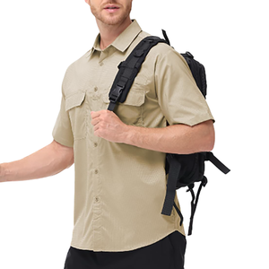 Chemise de pêche urbaine pour hommes, respirante, en coton et élasthanne, à manches longues, pour pêcheurs, streetwear - Product Image 2