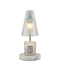 Marble Top Canopy Aroma Burner with Glass Jar Candle Holder for Indoor Aromatherapy Home Decor Candle Warmer - Product Image 3