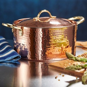 High Grade Copper Casserole with Lid for <b>Cooking</b> and Serving <b>Large</b> Capacity Stock <b>Pot</b> for Hotel Restaurant Kitchen Use - Product Image 3