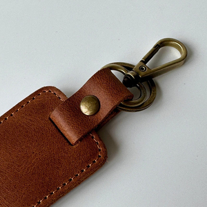 High Quality Wholesale Custom Genuine Leather Durable Foldable <b>Keychain</b> Custom Branding Stainless Steel Logo <b>Personalized</b> - Product Image 4