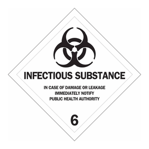 Panneau de signalisation Brady haute visibilité pour risques biologiques, étiquette PVC 4x4 pouces pour zones de sécurité en laboratoire - Product Image 1