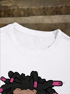 Camiseta de algodón y poliéster de gran tamaño personalizable con pegatinas en la parte delantera y trasera que sirven como lienzo en blanco - Product Image 5