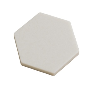 Hexagon Shape White Marble Coaster Elegant Natural Stone Drink <b>Pad</b> Modern Geometric Tabletop Decor Home Kitchen <b>Bar</b> Minimalist - Product Image 1