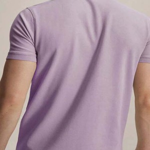 เสื้อโปโลแขนสั้นผู้ชาย สีพื้น ลำลอง ผ้าถัก ติดกระดุมด้านหน้า ทรงปกติ - Product Image 4