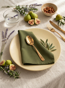 Olive Green 100% <b>Linen</b> Handmade Classic Reusable Dinner <b>Napkin</b> 60x60cm for Party Wedding Buffet - Product Image 3