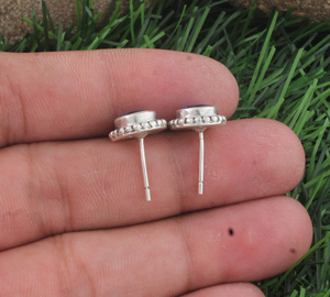 Wholesale 925 Sterling <b>Silver</b> <b>Blue</b> Topaz Beaded Granulated Halo Gemstone Drop <b>Earrings</b> Luxury Unisex Handcrafted Fine Jewelry - Product Image 4