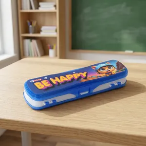 Estuche de Plástico de Excelente Calidad para Lápices con Cierre de Clip, Tamaño Personalizado, Multiusos, para Almacenamiento de Material Escolar para Estudiantes - Product Image 4