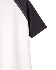 Women White Black Raglan Sleeve Henley T Shirt Cotton Blend Short Sleeve Casual Summer <b>Top</b> Comfortable Lightweight Tee Wear - Product Image 6