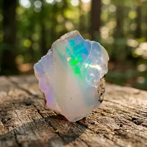 Vente en gros de pierres précieuses brutes non taillées en saphir blanc rose naturel et opale de feu pour la fabrication de bijoux DIY, perles et artisanat en cristal - Product Image 6