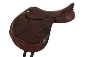 Leather Jumping Saddle for Horses with Breathable Design, Flexible Tree, Anti <b>Slip</b> Grip and <b>Long</b> Distance Riding Comfort - Product Image 5