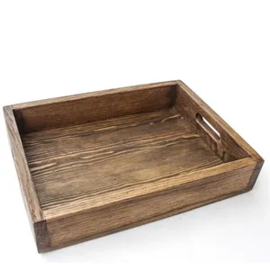 Antique Wooden Serving Tray Antique Rustic color for Decorative Handmade from Solid Wood - Indonesian Home Decoration Furniture