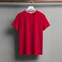T-shirts numériques pour hommes en coton pur, couleur unie, design personnalisé, respirants, anti-boulochage, écologiques, séchage rapide, 160g, vente en gros