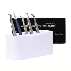Leo durable eyelash tweezers <b>shelf</b> top quality acrylic compartment eyebrow tweezer <b>storage</b> holders multislot display stand - Product Image 1