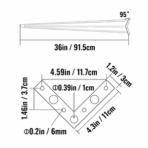 Pieds de table en acier inoxydable noir de 36 po, ensemble de 3, capacité de charge de 4 880 lb, robustes, modernes, pour table à manger ou bureau, EDPTBL021 - Product Image 6