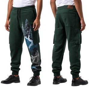 Pantalones de Hombre de Lujo para Terreno Forestal con Diseño Gráfico Bordado Premium y Construcción de Algodón Pesado - Product Image 1