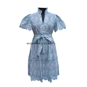 Vestidos de Algodón de Nueva Llegada para Mujer, Estampado Floral, Bolsillos, Ajuste Moderno Cómodo, Tejido Natural, Diseños Transpirables - Product Image 1