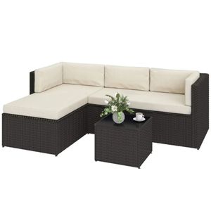 Set di Mobili da Terrazza in 3 Pezzi, Colore Beige, per Giardino Esterno - Product Image 5