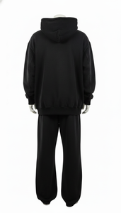 Ensemble de survêtement en molleton de coton pour homme et femme, tissu doux, chaud, respirant, confortable, décontracté, pour tous les jours, sweat-shirt et pantalon de jogging - Product Image 4