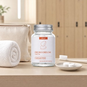 [FROM OREUM] Comprimés de dentifrice solides saveur mandarine, 60 comprimés, pour usage quotidien - Product Image 3