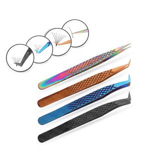 Pinzas Quirúrgicas de Precisión Morje de Acero Inoxidable con Puntas Dentadas en Colores Rojo/Azul/Negro/Morado, Longitud de 10 mm, para Extensión de Pestañas - Product Image 3