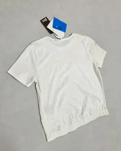 <b>White</b> <b>Cropped</b> <b>T</b>-<b>Shirt</b> Elastic Hem Top | Women Short Sleeve Casual Tee | New Tags - Product Image 2