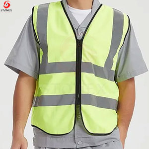 Gilet de sécurité réfléchissant pour homme de classe 2 ANSI, bande réfléchissante argentée, léger et respirant, vêtements de travail pour usine et circulation routière - Product Image 4