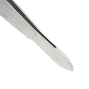 Pinzas de Sutura Manuales 1x2 Dientes 0.12 mm Mango Ancho 11.5 cm Microcirugía Oftálmica Acero Inoxidable Quirúrgicas de Precisión - Product Image 4