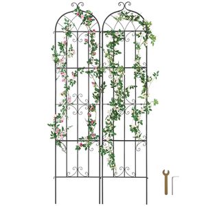 Traliccio da Giardino in Metallo Antiruggine 87 x 20 Pollici, Traliccio per Rose Rampicanti da Esterno, Confezione da 2 Tralicci per Piante Rampicanti - Product Image 1