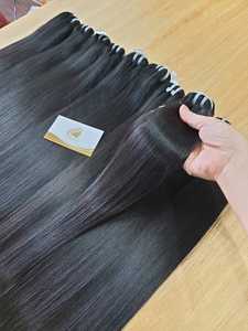 Trama de piel Remy virgen recta Natural 100%, cutícula de alta calidad, vietnamita, camboyano crudo 1B HD, modelo de encaje, paquetes humanos - Product Image 5