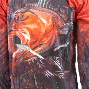 เสื้อโปโลตกปลาคุณภาพพรีเมียม ป้องกันรังสียูวี UPF 50+ ระบายอากาศได้ดี มีปก  แบบสั่งทำพิเศษด้วยเทคนิค Sublimation สำหรับตกปลาและกีฬา - Product Image 3