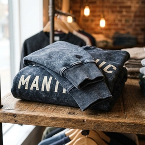 Sudadera con capucha vintage de 500 g/m² para hombre, con cremallera, efecto desgastado y lavado ácido, venta al por mayor, fabricación personalizada - Product Image 3