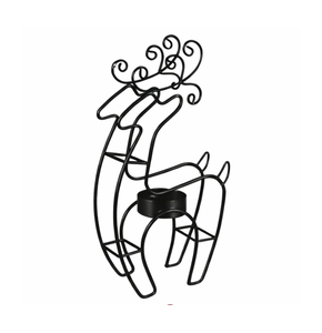 <b>Top</b> Selling Minimalist Deer Candle Holder Modern Black Metal Scandinavian Artistic Candle Stick Holder Customized Size - Product Image 1