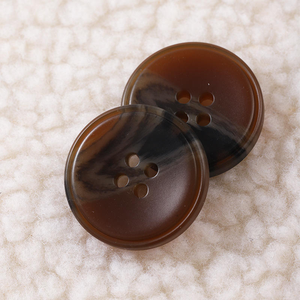 Premium Horn Buttons with <b>Sequins</b> Decoration 4-Holes Design for High-End Men Women's Outerwear-Windbreaker natural craft - Product Image 5