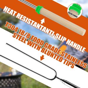 Bastoncini Estensibili in Acciaio Inox da 32 Pollici per S'mores e Hot Dog, Utensile per Falò - Product Image 3