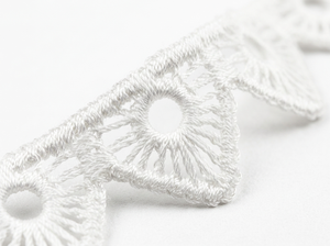15mm <b>White</b> Geometric Guipure GPO <b>Lace</b> Trim Customizable Direct Factory 20 Meter Packing for Bridal Veils Gowns Invitations Decor - Product Image 4