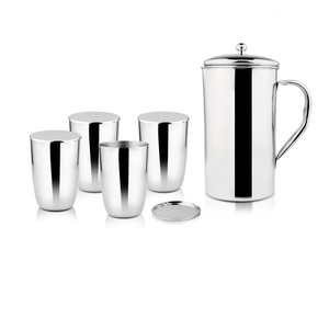 Ensemble à café en acier inoxydable, finition miroir haute brillance, résistant à la rouille, design moderne, pour les fêtes - Product Image 2