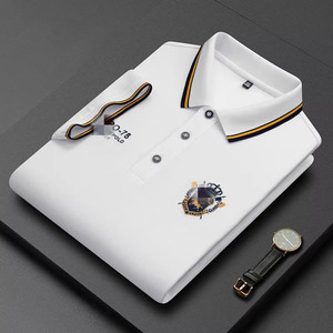 Camiseta Polo de Manga Corta para Hombre, de Alta Calidad, Moderna, con Bordado de Hilo Dorado, Transpirable, Informal, para Golf - Product Image 4