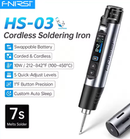 Fer à souder sans fil FNIRSI HS-03 10W 100-450 ℃   Réparation sur site portable à chauffage rapide rechargeable par Type-C