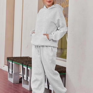 Survêtements personnalisés unis pour femmes, streetwear, vêtements décontractés de haute qualité, survêtements pull-over pour femmes - Product Image 3